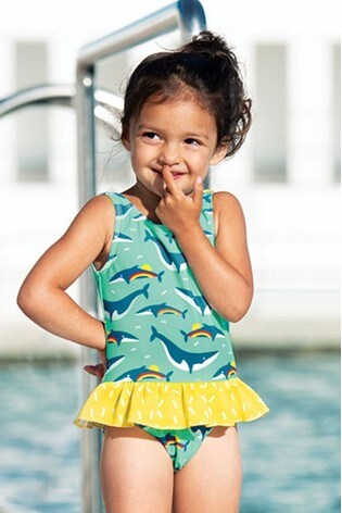 Blue Rainbow Whale Swimming Costume