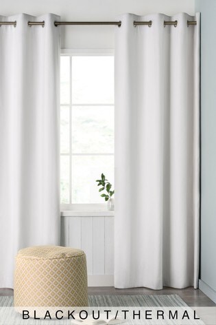 Buy Cotton Eyelet Blackout Thermal Curtains From The Next Uk Online Shop Blackout eyelet curtains are great in terms of style and offer excellent light control. cotton eyelet blackout thermal curtains
