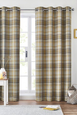 Buy Dalton Check Eyelet Curtains From The Next Uk Online Shop