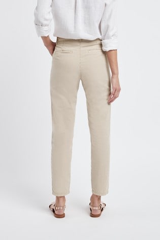 NEXT NUDE COTTON WIDE LEG CASUAL CHINO TROUSERS PANTS UK8 10 12 14 16 18 20