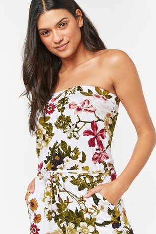 white bandeau playsuit