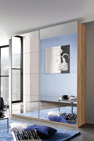 Buy Cameron Oak Effect 1 81m Sliding Wardrobe By Rauch From The