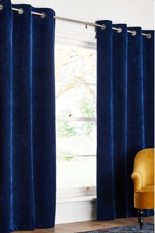 Buy Soft Velour Eyelet Lined Curtains From The Next Uk Online Shop