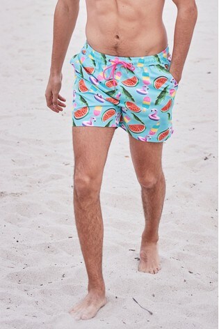 fun mens swim trunks