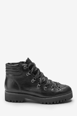 black hiker style boots