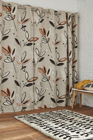 Buy Gombo Leaf Print Eyelet Curtains From The Next Uk Online Shop