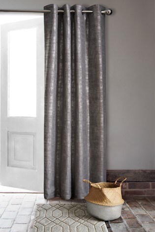 Buy Metallic Geo Eyelet Door Curtain From The Next Uk Online Shop