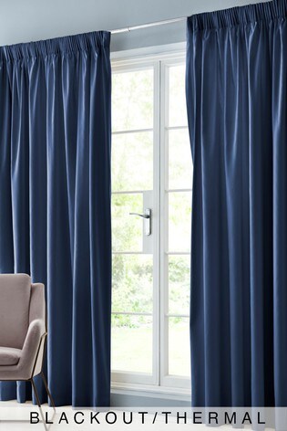 Buy Pencil Pleat Blackout Thermal Cotton Curtains From Next Malta