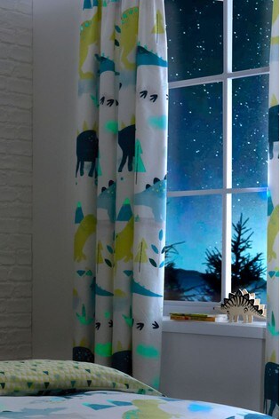 Buy Bedlam Dino Glow In The Dark Curtains From The Next Uk Online Shop