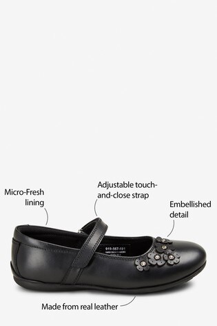 black leather memory foam shoes