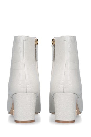 ladies cream leather ankle boots