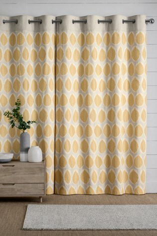 Buy Leaf Print Eyelet Curtains From Next Gibraltar