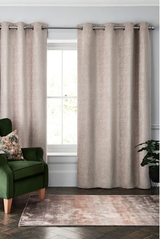Buy Heavyweight Chenille Eyelet Lined Curtains From The Next Uk