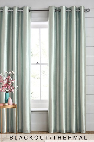 Buy Faux Silk Eyelet Blackout Thermal Curtains From The Next Uk