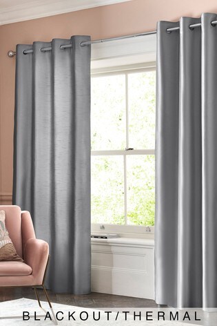 Buy Faux Silk Eyelet Blackout Thermal Curtains From The Next Uk