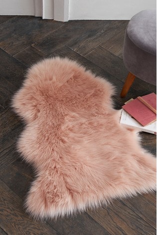 Pink Faux Fur Rug