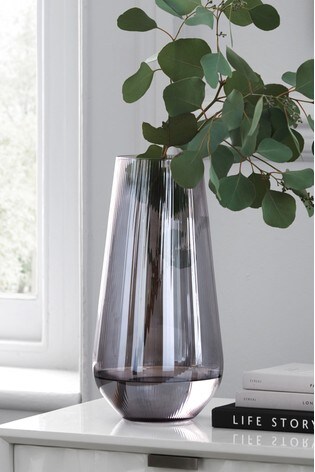 Buy Large Smoke Glass Vase From The Next Uk Online Shop