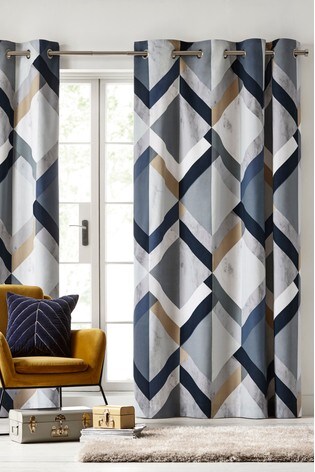 These bold, patterned curtains are a little gentler than the other ones we've seen so far. Buy Overscale Marble Effect Geo Eyelet Curtains From The Next Uk Online Shop