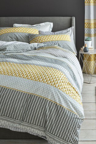 Buy 2 Pack Mini Geo Stripe Duvet Cover And Pillowcase Set From The