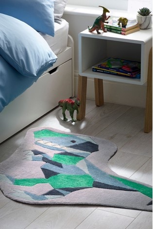 Geometric Dinosaur Tufted Rug