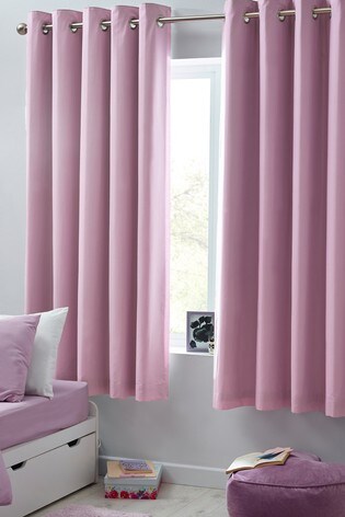 Buy Micro Fresh Plain Dye Eyelet Lined Blackout Curtains From The