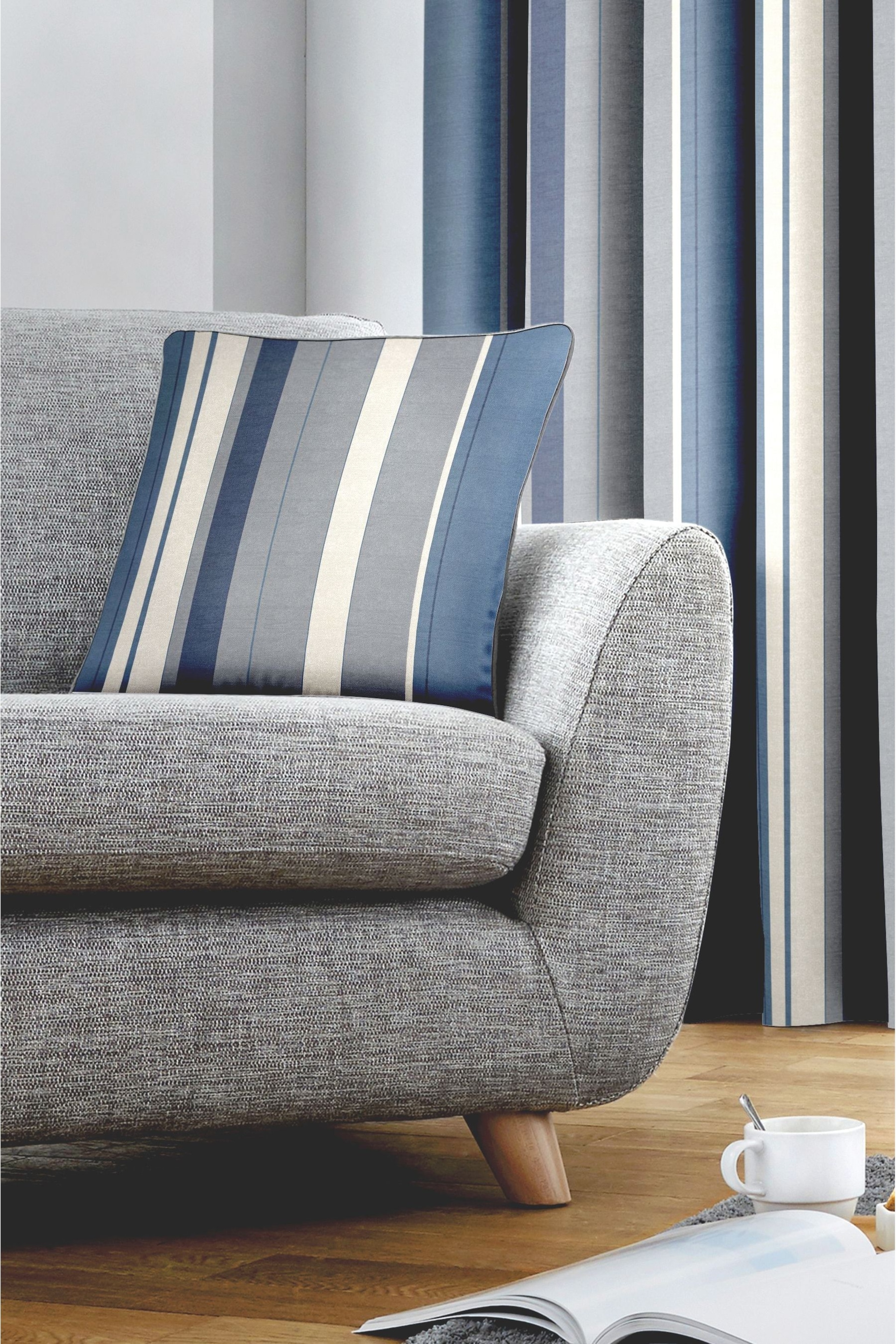 Fusion Blue Whitworth Square Cushion - Image 1 of 4