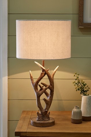 antler table lamp