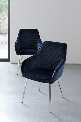 Buy Set Of 2 Hamilton Arm Dining Chairs With Chrome Legs From The Next Uk Online Shop