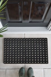 Black Mini Hearts Doormat - Image 1 of 3