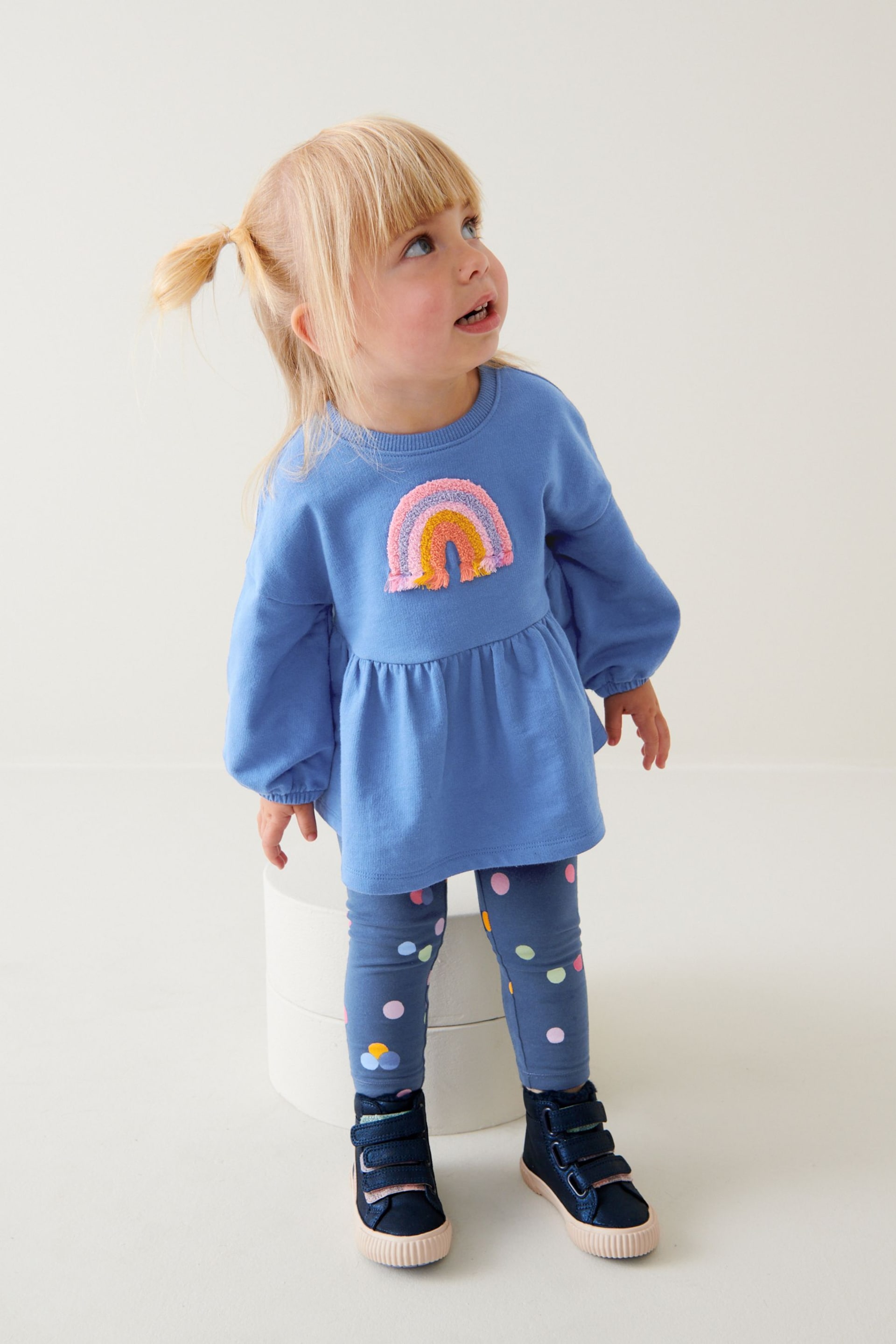 Navy Rainbow Top and Legging Set (3mths-7yrs) - Image 1 of 6