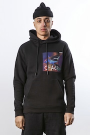 Religion Black Relaxed Fit Graphic Hoodie In Soft Brushed Back Sweat - Image 1 of 5