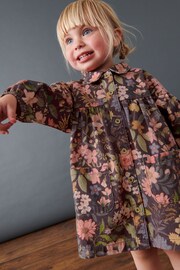 Chocolate Floral Print Cotton Shirt Dress (3mths-8yrs) - Image 1 of 6