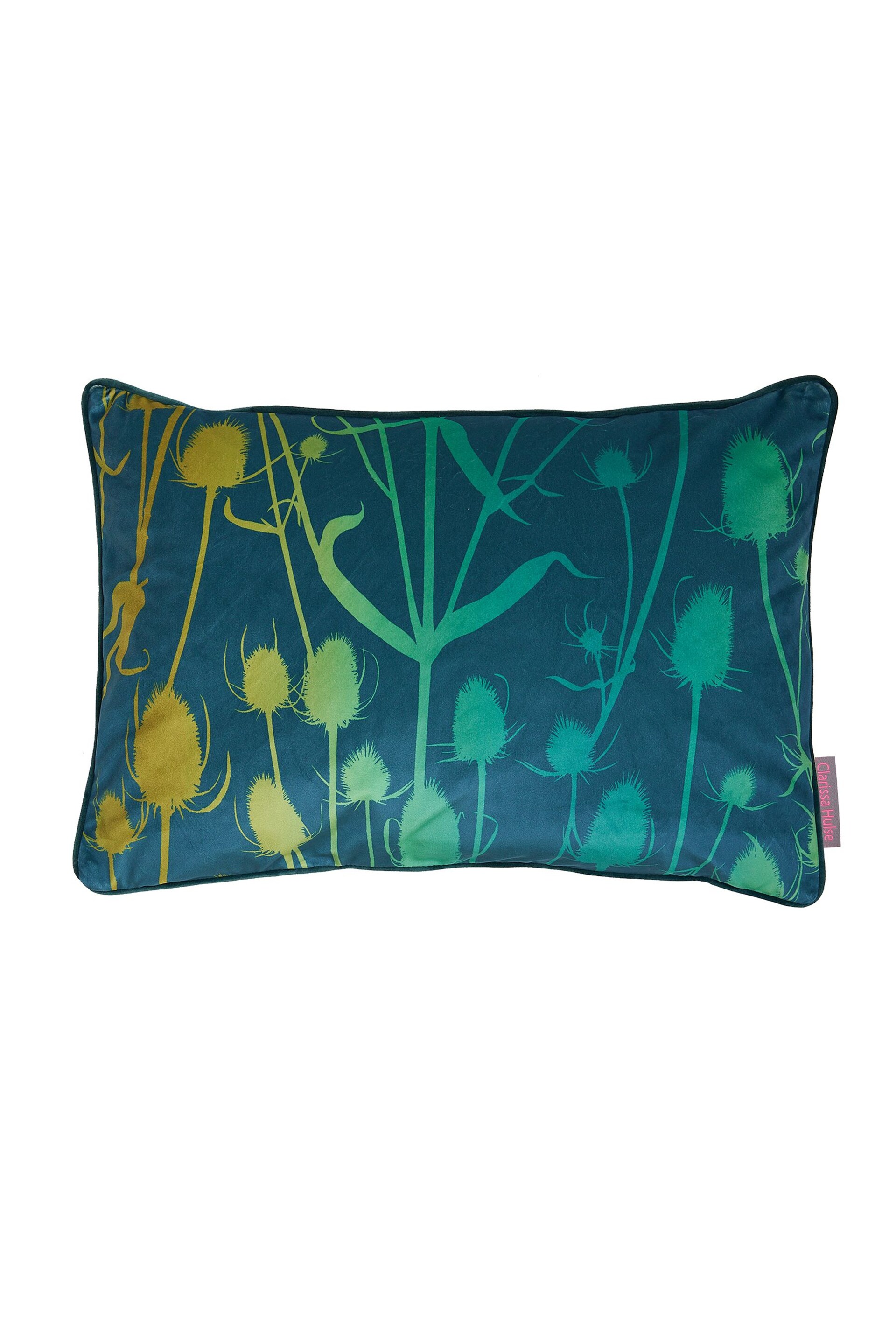 Clarissa Hulse Teal Blue Teasel Cushion - Image 1 of 3