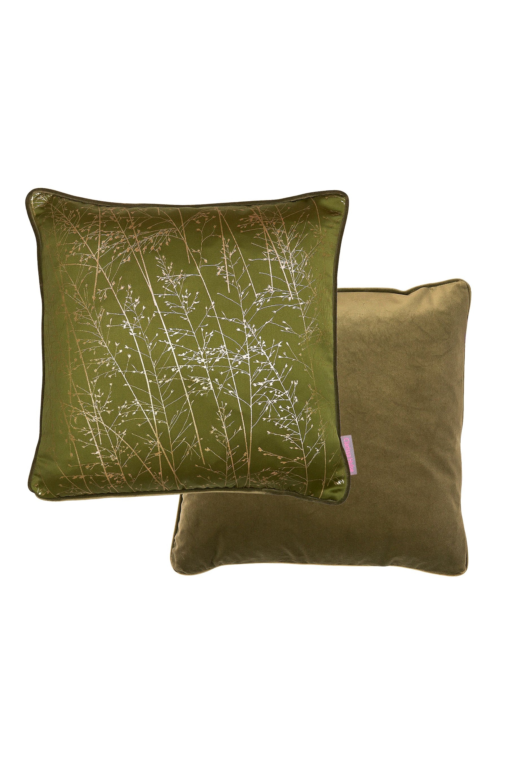 Clarissa Hulse Green Whispering Grass Cushion - Image 1 of 3