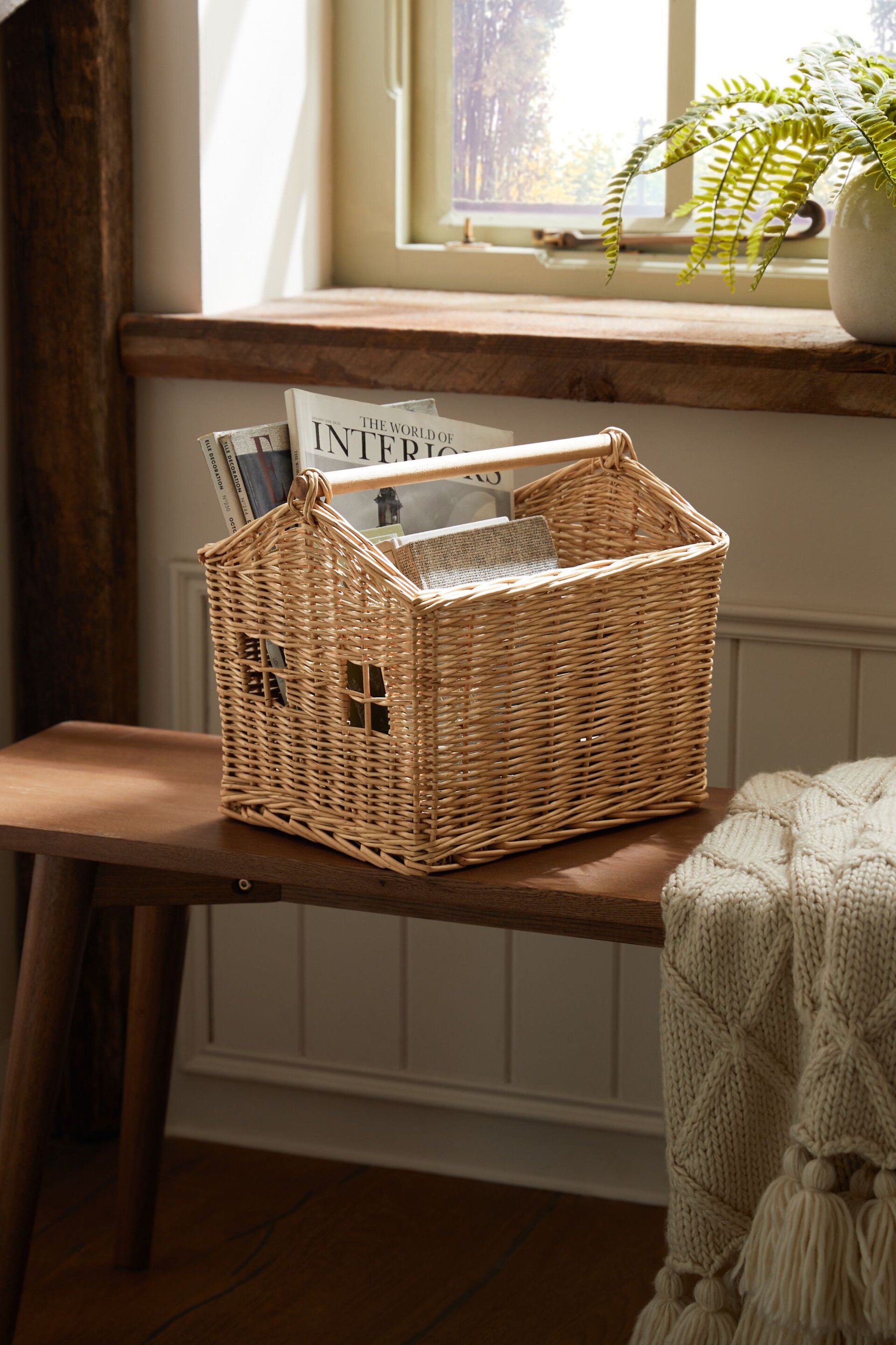 Natural House Shaped Storage Basket - Image 1 of 4