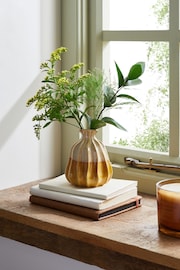 Natural Irregular Pleat Reactive Bud Textured Vase - Image 1 of 4