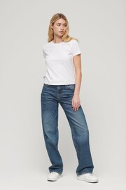 Superdry Blue Mid Rise Wide Leg Jeans - Image 1 of 8