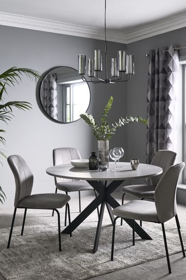 Buy Newton Ceramic Effect and Upholstered Dining Set from the Next UK  online shop