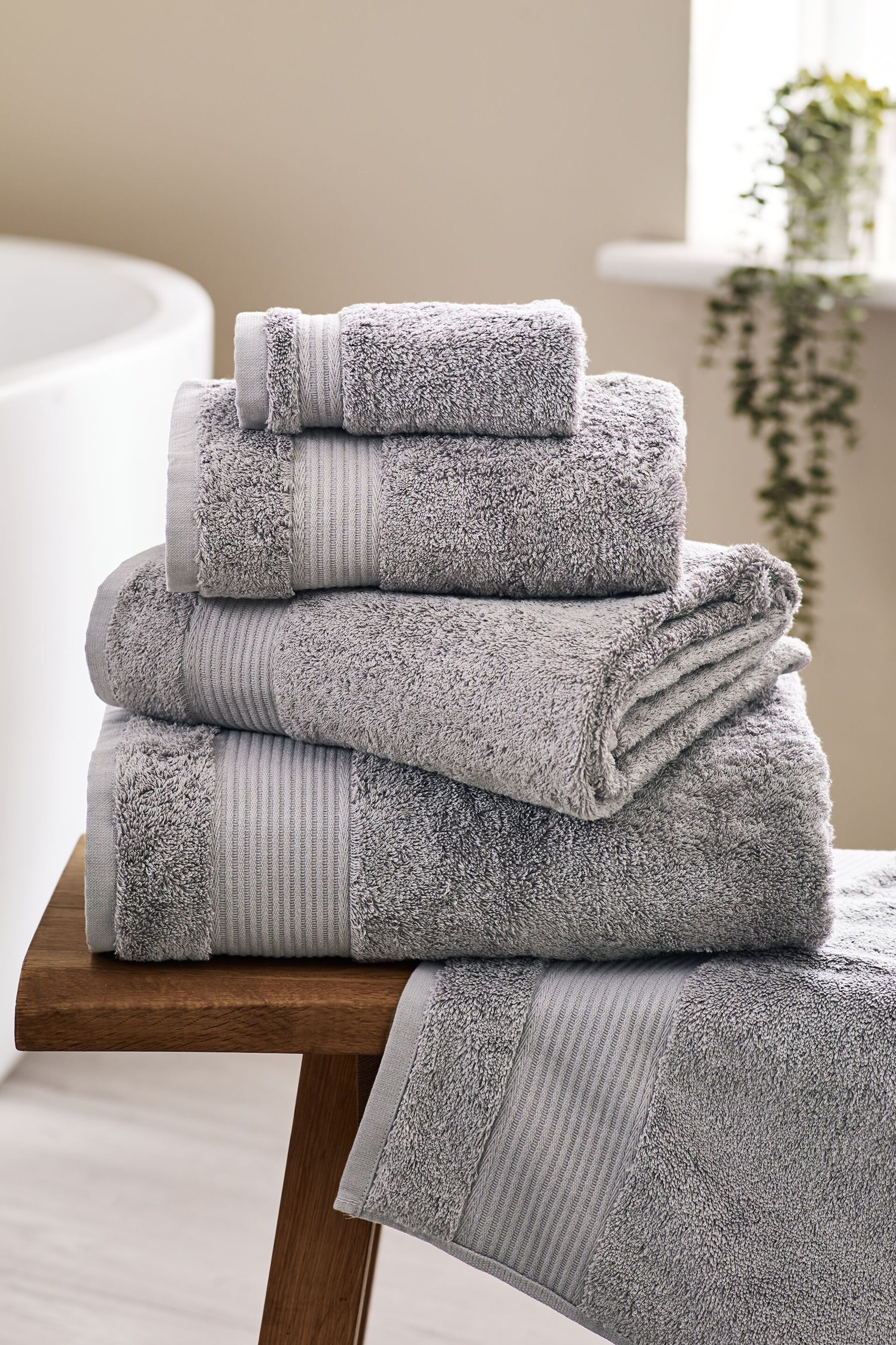 Grey Dove Egyptian Cotton Towel - Image 1 of 6