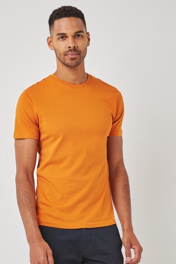 orange round neck t shirt