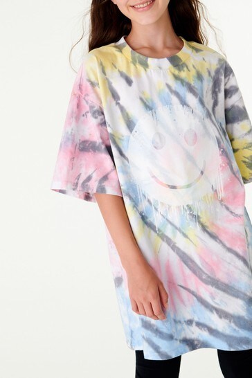 smiley face tie dye sweatshirt