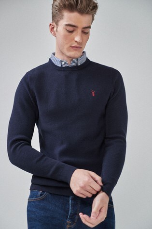 next jumper with shirt collar