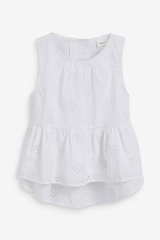cotton peplum blouse