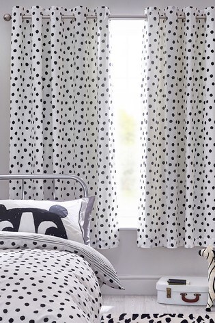 Myleene Klass Blackout Eyelet Curtains From The Next Uk Myleene Klass Blackout Eyelet Curtains, Black Polka Dot Sheer Curtains