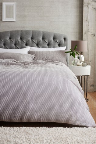 Buy Textured Spot Dobby Duvet Cover And Pillowcase Set From The