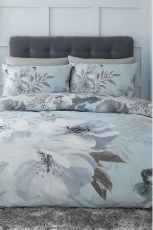 Catherine Lansfield Dramatic Fl, Teal Bedding King Size Next