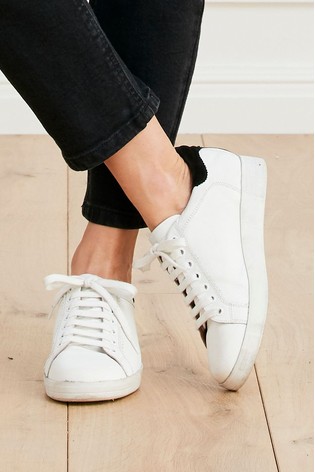 lace up white trainers