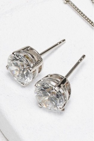 large silver stud earrings