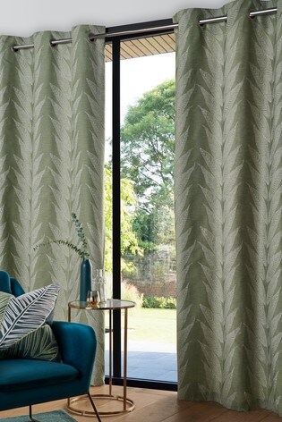 Buy Linear Leaf Jacquard Curtains From The Next Uk Online Shop