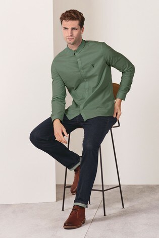 light green oxford shirt